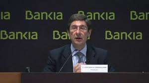 In the hot seat. Bankia's newly appointed chairman, Jose I. Goirigolzarri explains his actions at a press conference held at the end of May